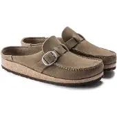 Birkenstock Klomp Women Buckley Suede Leather Gray Taupe Narrow-Schoenmaat 38