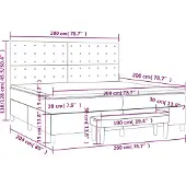 vidaXL Boxspring met matras kunstleer cappuccinokleurig 200x200 cm