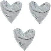 Silly billyz Towel Bandana Bibs Silver 3 Stuks