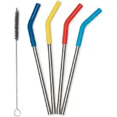 Klean Kanteen Straw 4 Pack 8Mm Rietje Drinken Accessoire Multi Color/Steel