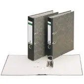 Leitz ordner, ft folio, rug 80mm, karton, gewolkt zwart - 3 stuks