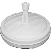 Merkloos Ronde parasolvoet wit 42 cm 13 liter - Parasolvoeten
