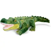 Keel Toys Knuffeldier Krokodil - zachte pluche stof - premium kwaliteit knuffels - groen - 43 cm - Knuffeldier