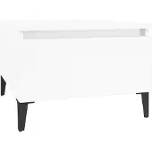 vidaXL Bijzettafel 50x46x35 cm bewerkt hout hoogglans wit