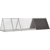 vidaXL Konijnenkooi Antraciet 302,5x80,5x71 cm Gegalvaniseerd Staal