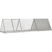 vidaXL Konijnenkooi Grijs 302,5x80,5x71 cm Gegalvaniseerd Staal