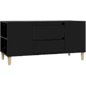 vidaXL Tv-meubel 102x44,5x50 cm bewerkt hout zwart