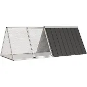 vidaXL Konijnenhok 201,5x80,5x71 cm gegalvaniseerd staal antraciet