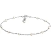 Elli - Enkelbanden - Dames Enkelbandje Elegant met Zoetwaterparels in 925 Sterling Zilver - Dames