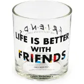 Half Moon Bay Friends - Life is Better with Friends Glass Tumbler