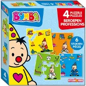 Studio 100 4 in 1 puzzel - beroepen - 4 x 6 stukken