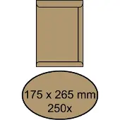 Office Akte Envelop 175x265mm ZK 90gram Bruin
