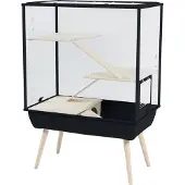 Zolux Knaagdierkooi Nevo Royal Plexiglas Zwart, Kooien + Hutten