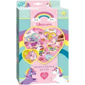 Creative Craft Group Unicorn knutselset diamond painting - feest vlaggenslinger kaarten maken incl. 2500+ strass steentjes knutselen