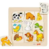Goki Houten Legpuzzel Wie Eet Wat? 1 St