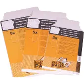 Cleverpack Envelop karton a5 176x250 5st wit | 4 stuks