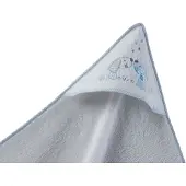 Gamberritos badcape 100 x 100 cm wit/blauw