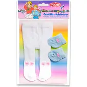 Heless Poppenmaillot met Sokken - Wit, 28-35 cm
