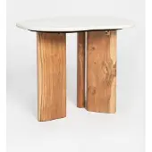 Sissy-Boy Houten Koffietafel Met Marmer Blad Klein