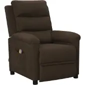 vidaXL Massagestoel stof donkerbruin