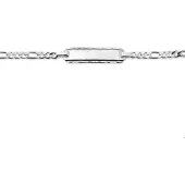 Trendjuwelier huiscollectie Graveerarmband Zilver Figaro Plaat 5,0 mm 9 - 11 cm