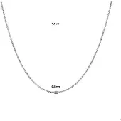 Trendjuwelier huiscollectie 1329032 Zilveren Ketting Venetiaans Bol 0,8 mm 45 cm