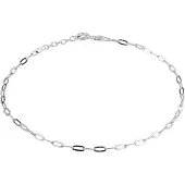 The Jewelry Collection Zilver Gerhodineerde Enkelbandje anker 2 1332323