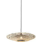 QAZQA Oosterse hanglamp zwart met bamboe 50cm - Rina