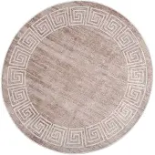 vidaXL Vloerkleed wasbaar 120 cm beige