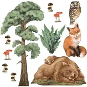 Pastelowe Love Muursticker Forest Animals I