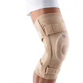 Bauerfeind GenuTrain S Kniebrace - met Scharnieren - Kniebandage - Knie Support - Maat 6 - Rechts - Beige