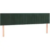 vidaXL Hoofdborden 200x5x78/88 cm fluweel donkergroen