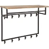 Giga Meubel Gm Wandkapstok 12-haaks Naturel - Hoedenplank - Edge Hoog