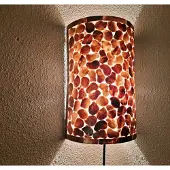 Design Wandlamp Handmade woonkamer slaapkamer turtle gold capiz schelp 30 cm