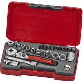 Teng Tools Doppen- en bitsset 1/4 swivel ratel 24 dlg T1424S