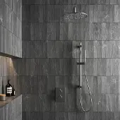 Saniclear Exclusive inbouw regendouche met 30cm hoofddouche, muurarm en glijstang RVS