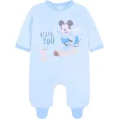 Disney Blauw, fleece rompertje - Mickey Mouse / 74