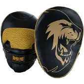 Super Pro Combat Gear Curved Lederen Handpads - Zwart / Goud