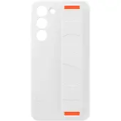 Samsung Coque en silicone avec lanière pour Galaxy S23+ 5G Blanc