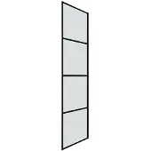 Sanotechnik Stripe zijwand 90x195cm zwart