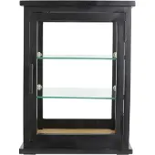 Nordal Arno mini vitrinekast zwart 37x37x50cm