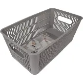 C&T Opbergmand Grijs 3,8l Stapelbaar & Nestbaar 16.5x29xh11.5cm