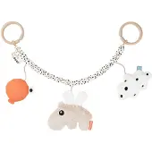 Done by Deer Pram Toy Happy Clouds Sand Goud Kinderen