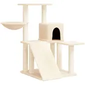 vidaXL Kattenmeubel met sisal krabpalen 82 cm crèmekleurig