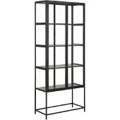 Actona Jaxon Vitrinekast 185,6 x 77 cm - Zwart