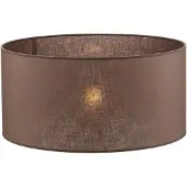 Duolla Lampenkap Roller, aardebruin, Ø 50 cm, hoogte 24 cm Roller, bruin / roest, Textiel / Stof / Zijde