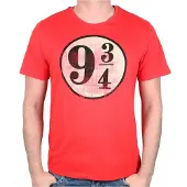 COTTON DIVISION Harry Potter - Platform 9 3/4 Red T-Shirt - L