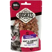 Voskes Soft & Chewy eendenfilet hartjes kattensnack (60 g) 10 stuks