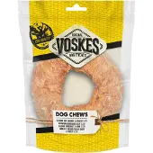 Voskes 3x Kauwring Runderhuid Met Kip 12,5 Cm