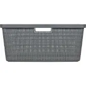 Keter jute wasmand 46 liter donkergrijs - nvt - Wasmanden